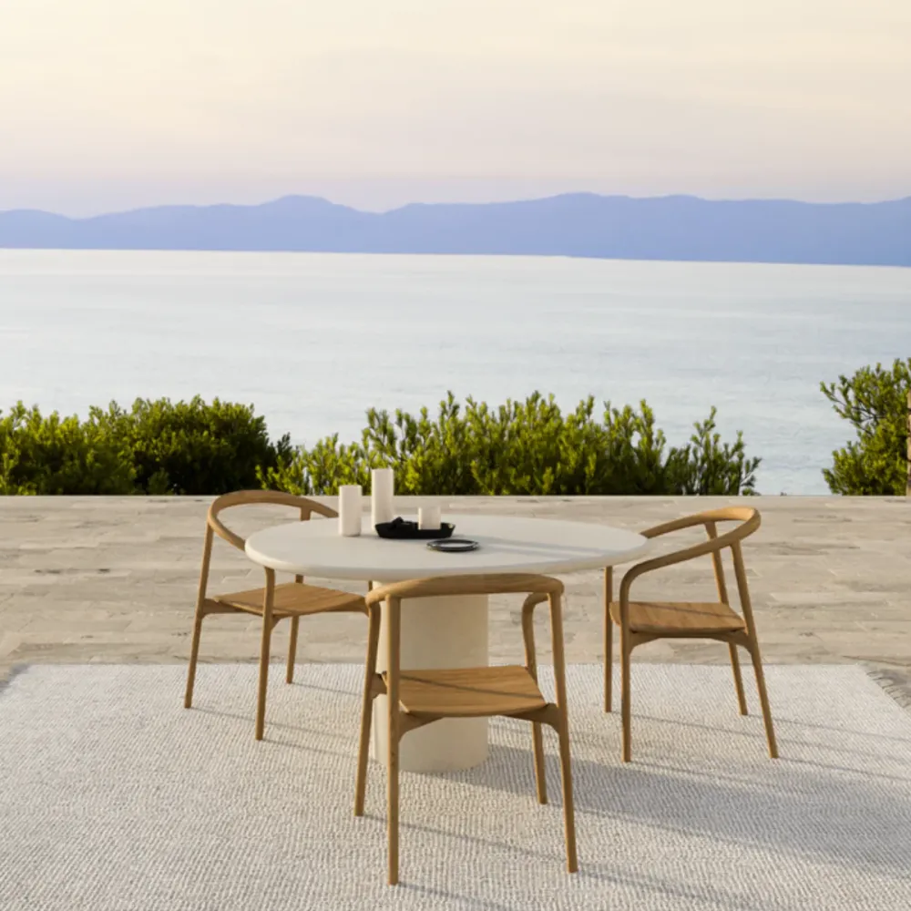 Garden table - Reef - MicroSkin - 140 cm - Latte