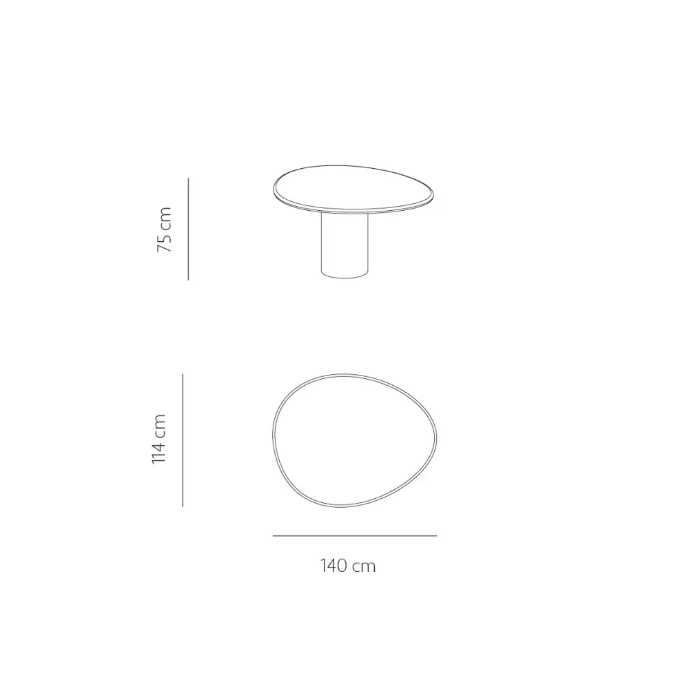 Garden table - Reef - MicroSkin - 140 cm - Latte