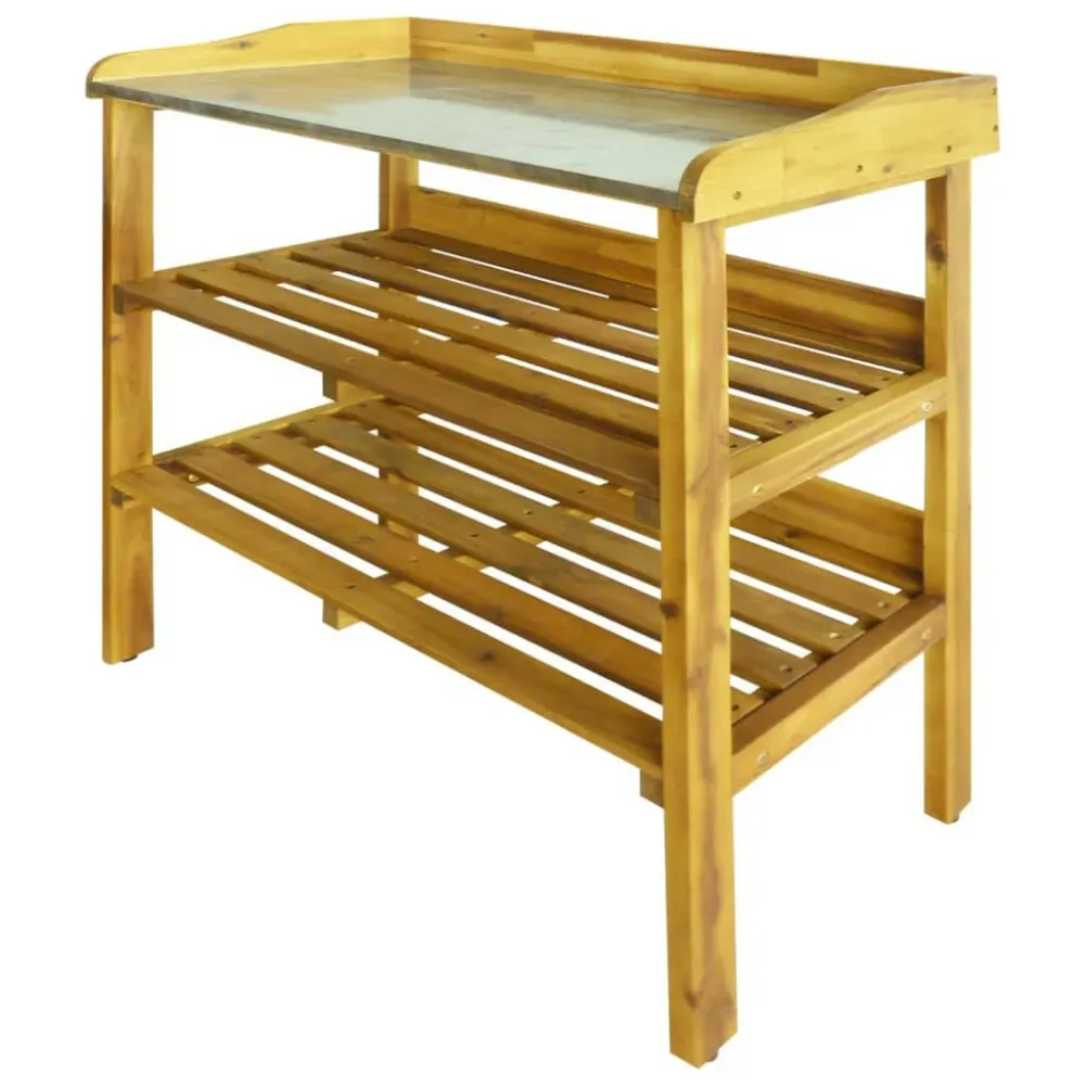 Oppottafel Spavora | Acacia Nova met Glas Houten Blad