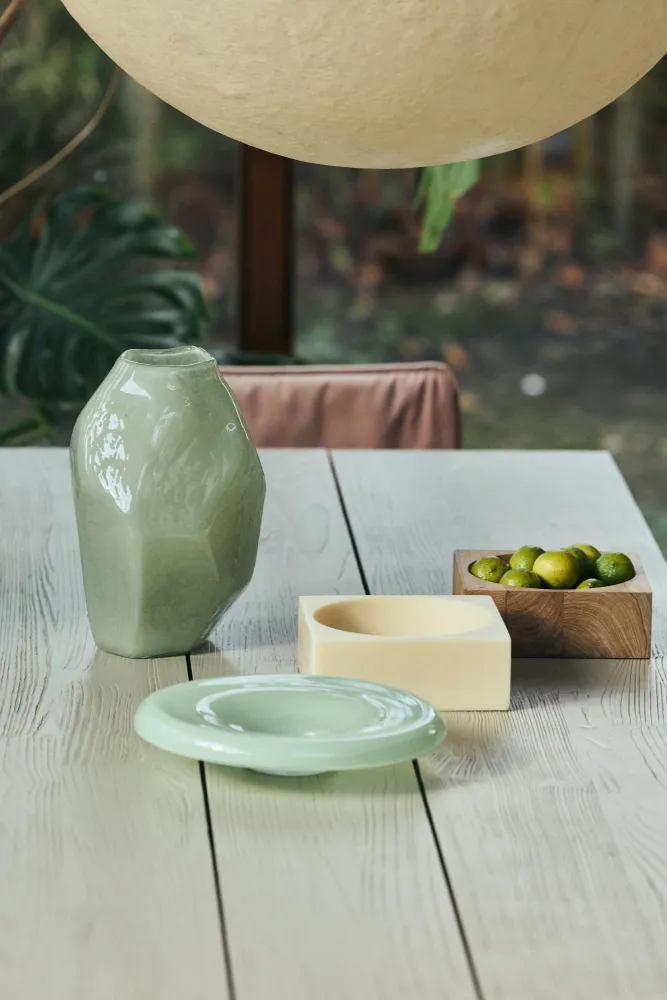HKliving Teak Cube Schaal - Medium
