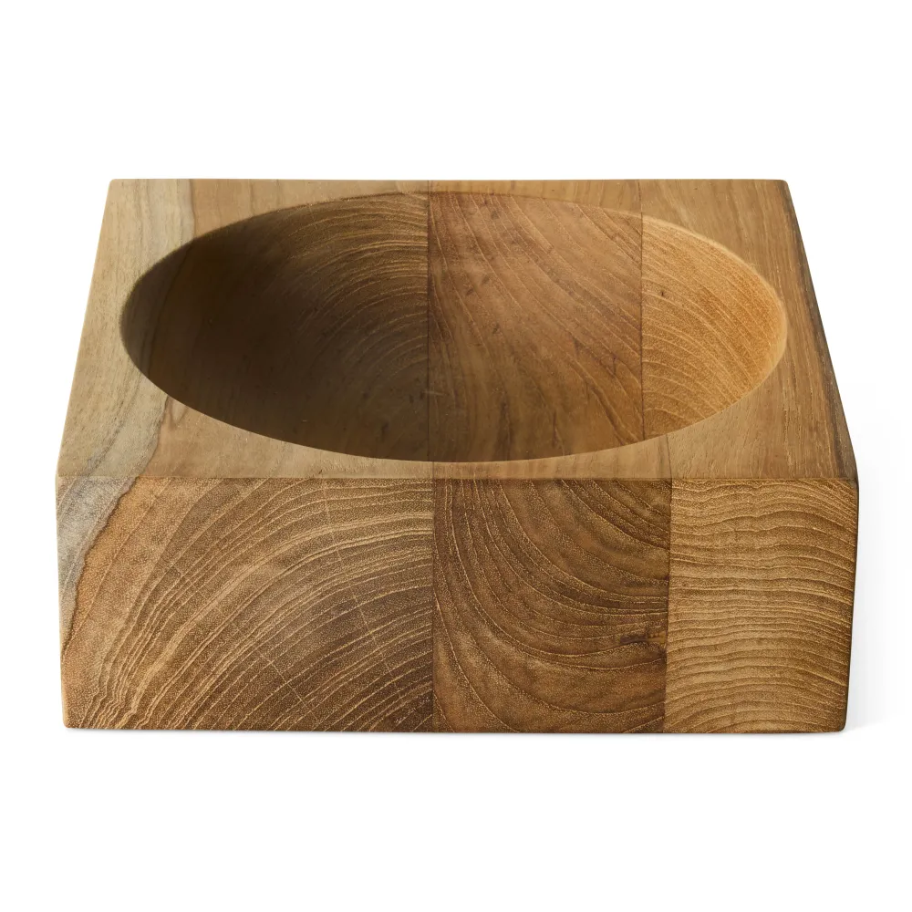 HKliving Teak Cube Schaal - Medium