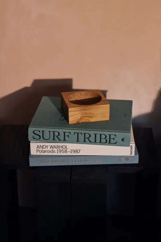 HKliving Teak Cube Schaal - Small