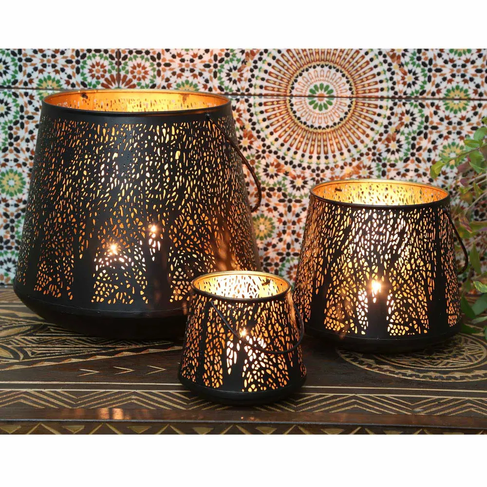 Oosterse windlicht Como, set van 3