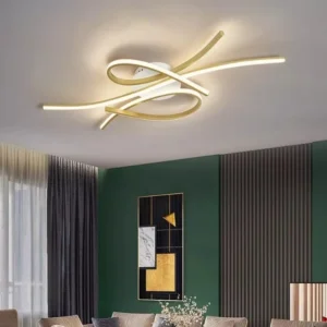 Modern plafondlamp woonkamer Design Wit & Goud