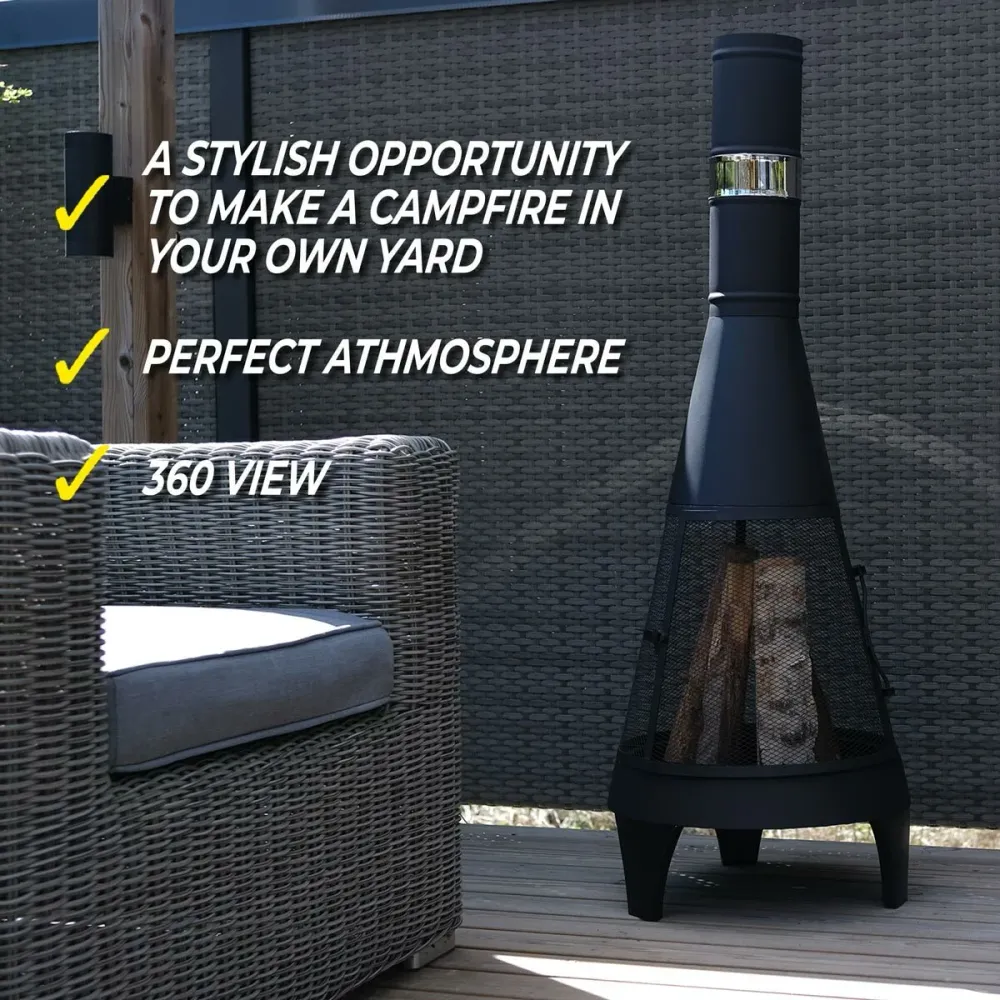 CE-Gecertificeerd Limousin Firepit Chiminea 126cm