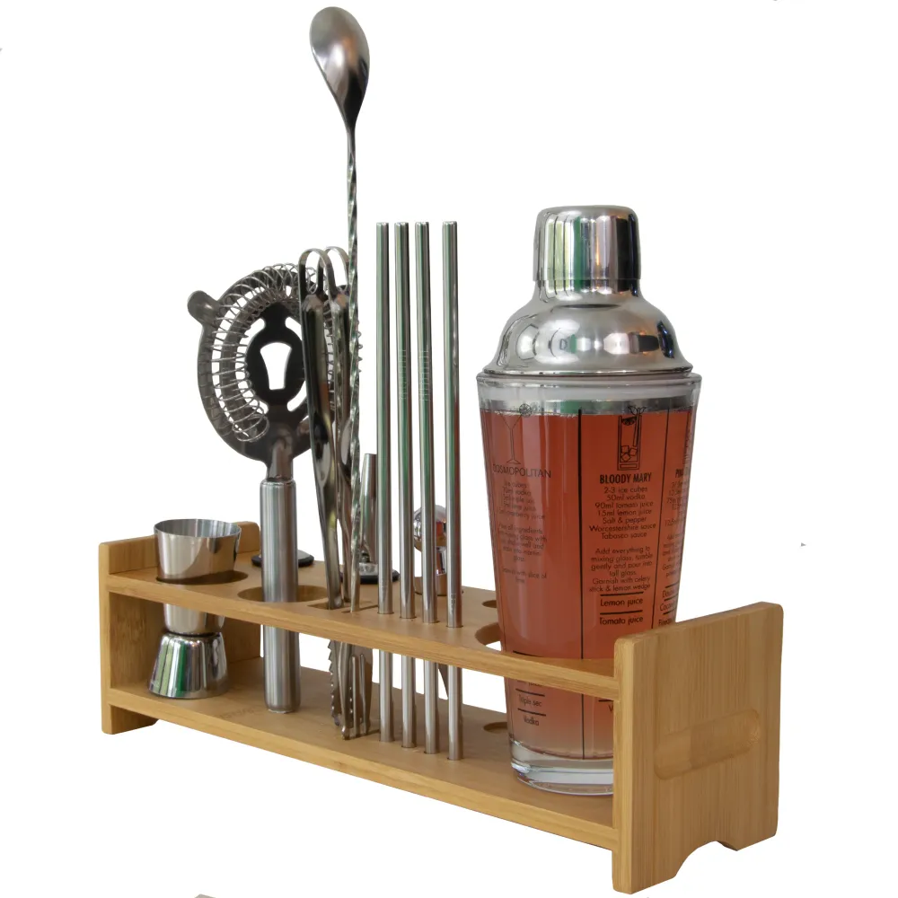 Luxe Cocktailset met houder Chefs Cuisine