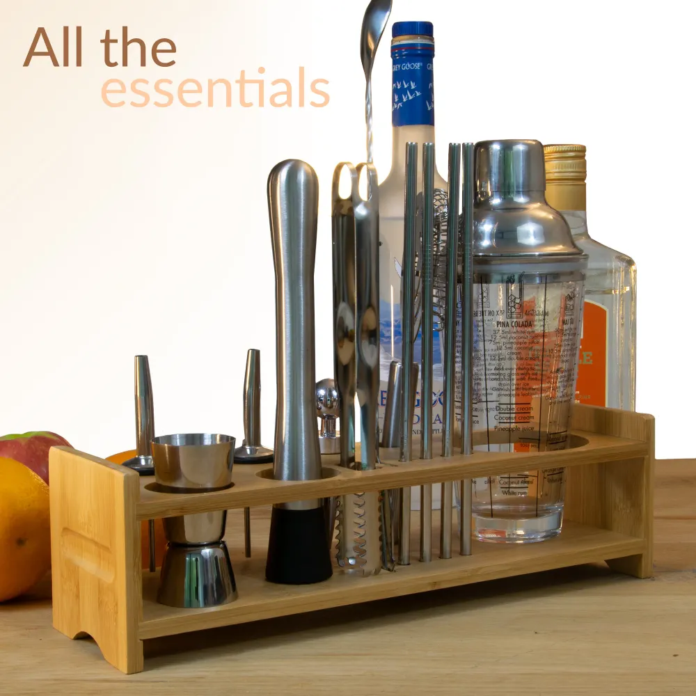 Luxe Cocktailset met houder Chefs Cuisine