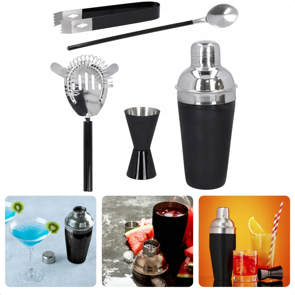 Cheqo® Cocktailshaker Set - Cocktail Set - Cocktail Shaker Set - 5-delige Cocktailset - Cocktail Shaker - Cocktail Maatbek...