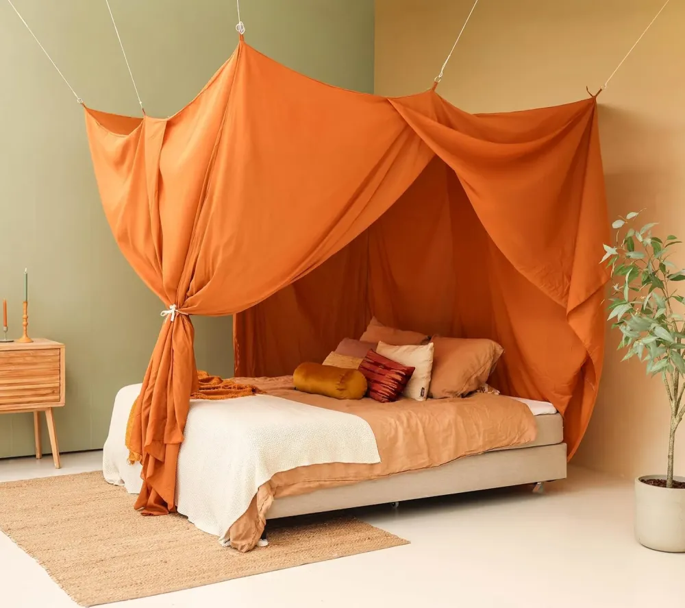 Caramel Bedhemel 220x220 CM – Klamboe voor King Size Bed