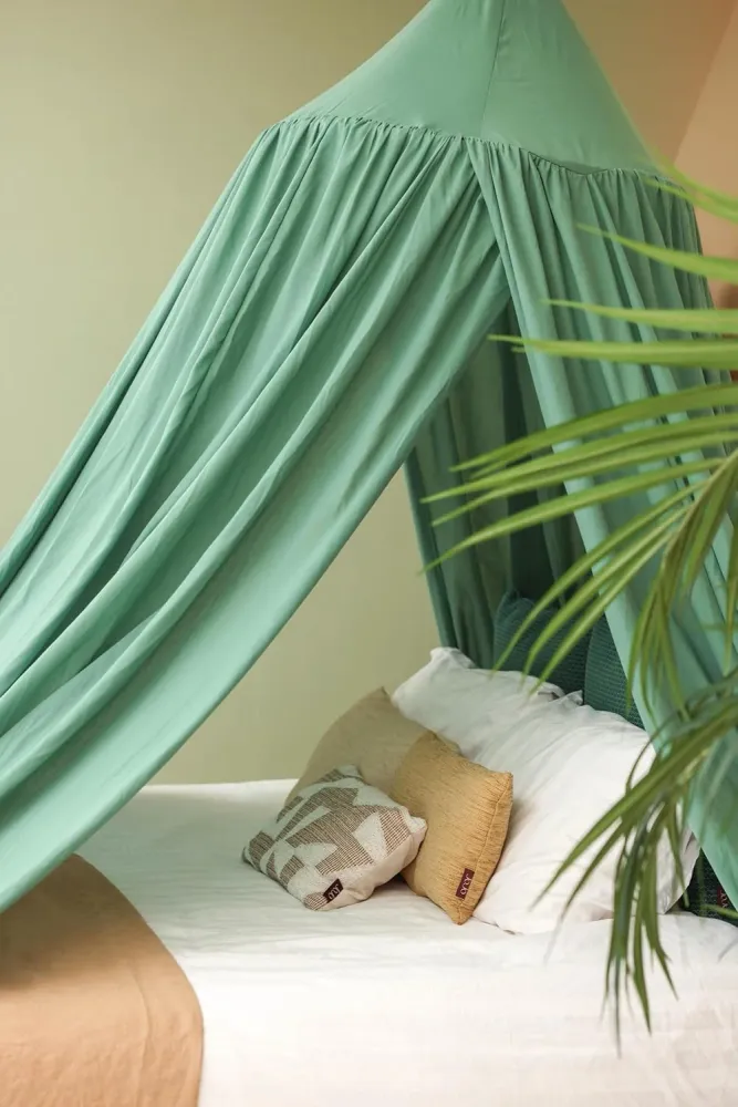 Groene Ronde Bedhemel Klamboe voor King Size Bed
