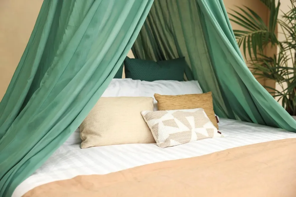 Groene Ronde Bedhemel Klamboe voor King Size Bed