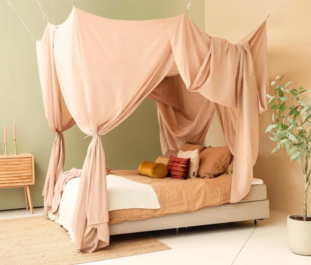 Nougat Bedhemel 220x220 CM – Klamboe voor King Size Bed