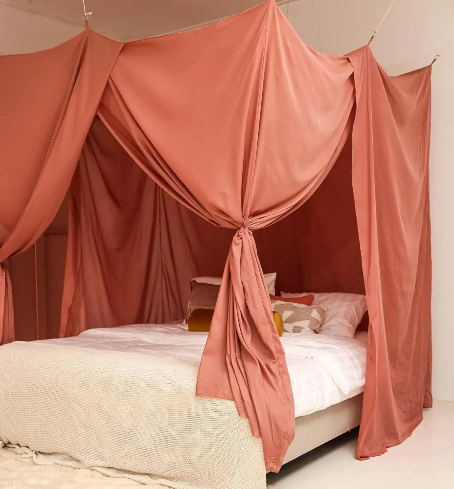 Oudroze Bedhemel 220x220 CM – Klamboe voor King Size Bed