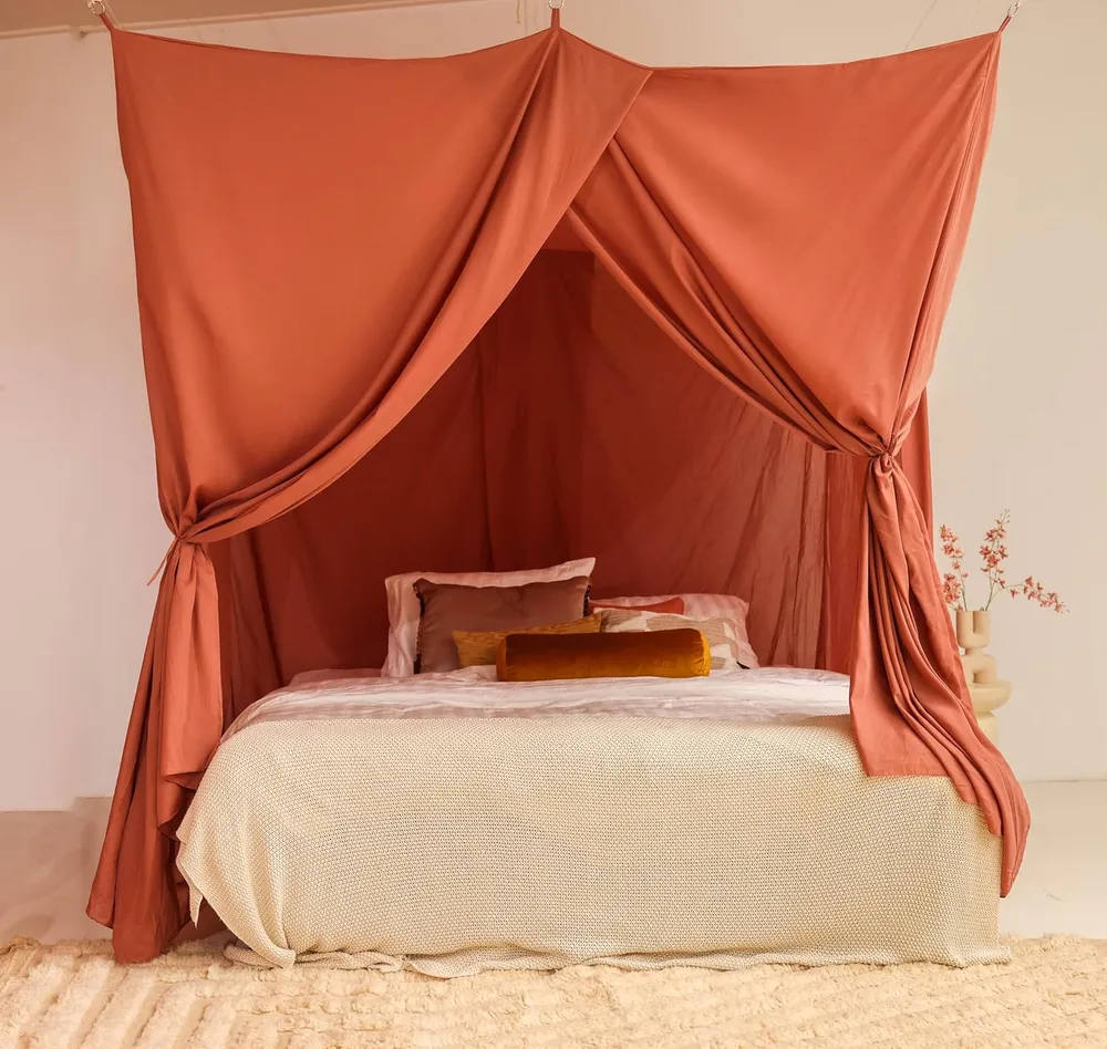 Oudroze Bedhemel 220x220 CM – Klamboe voor King Size Bed