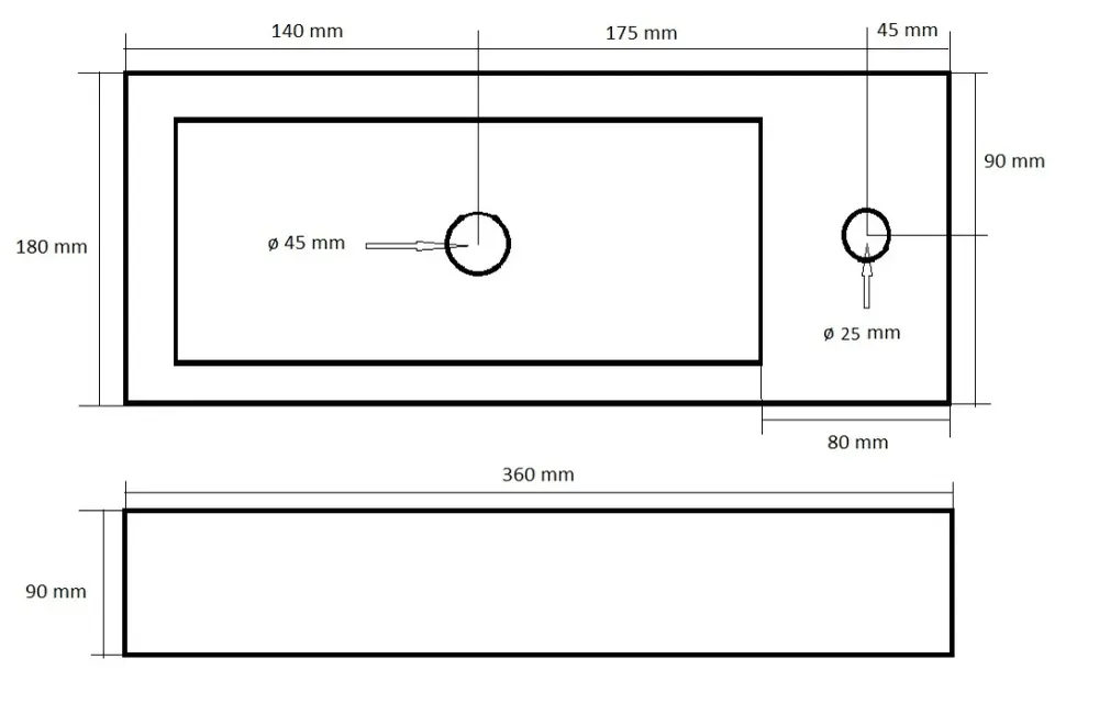 One Pack fonteincombinatie-Bicolor Mini-Block Rechts
