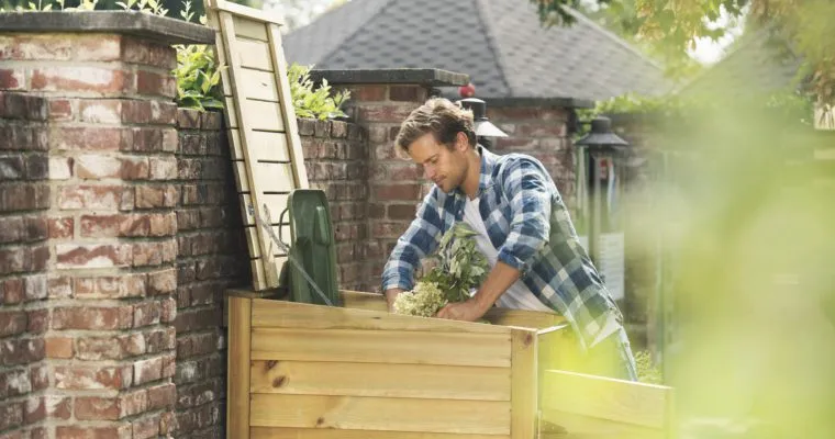Enkele containerberging - vuren hout - TWEEDE KEUZE