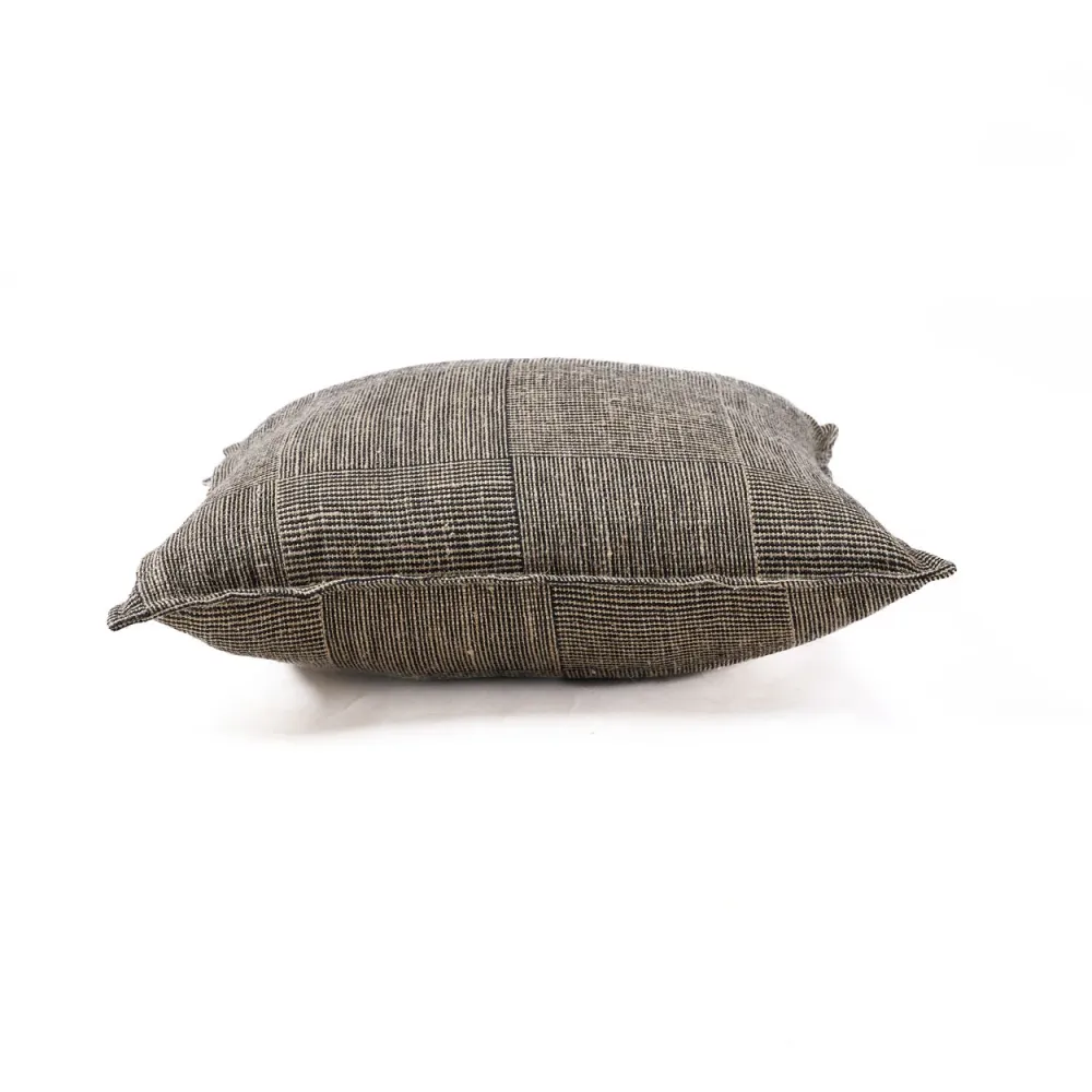 De Bloc Party Kussensloop - Zwart Naturel - 50x50