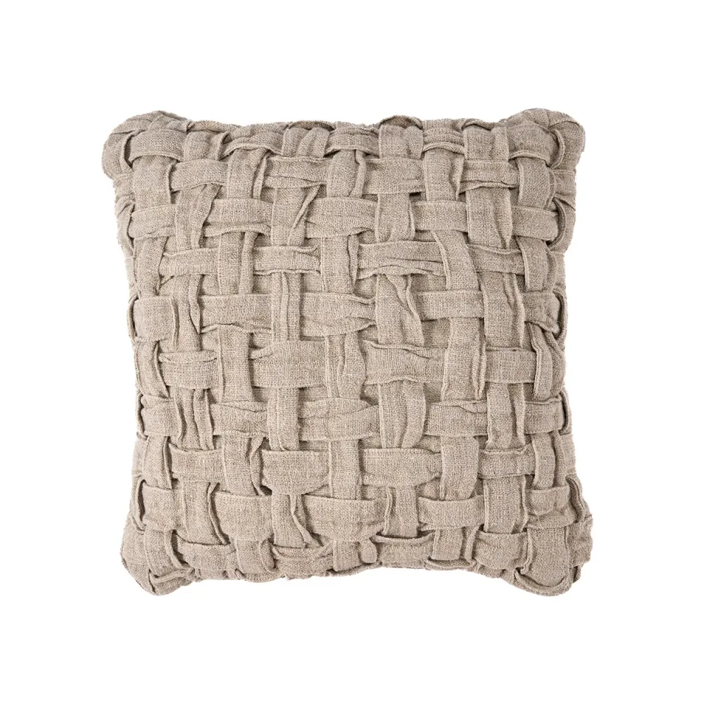 De Linen Crosier Kussensloop - Naturel