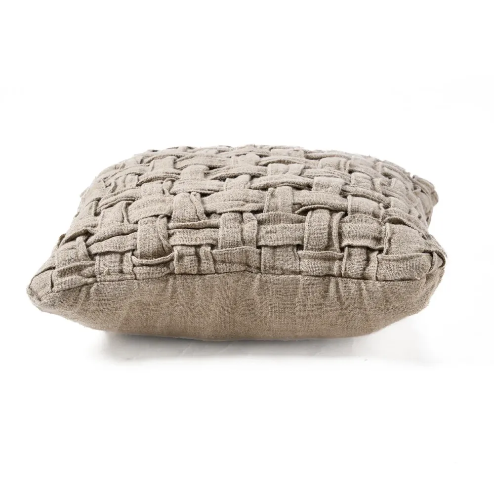 De Linen Crosier Kussensloop - Naturel