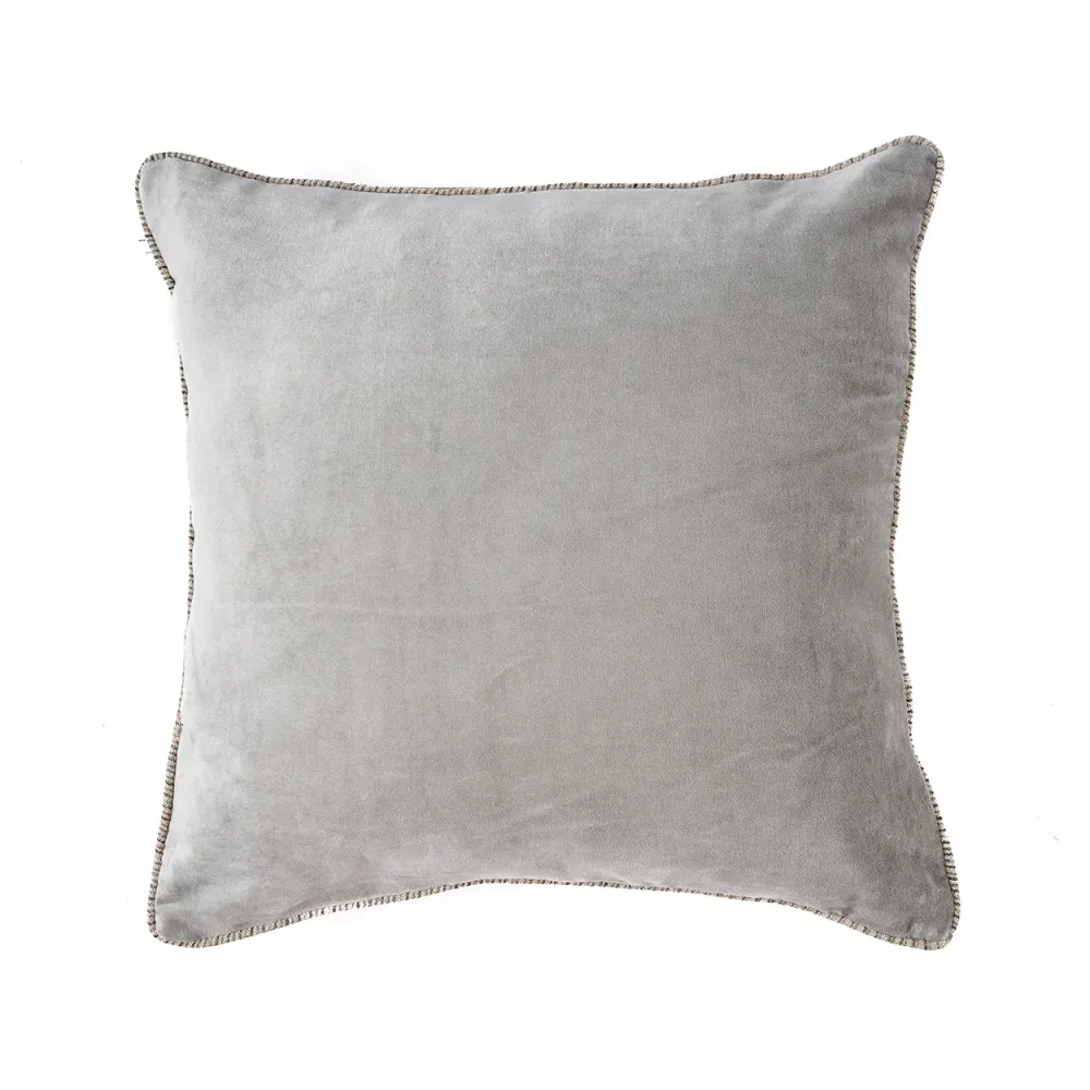 De Velvet Crush Kussensloop - Grijs - 50x50