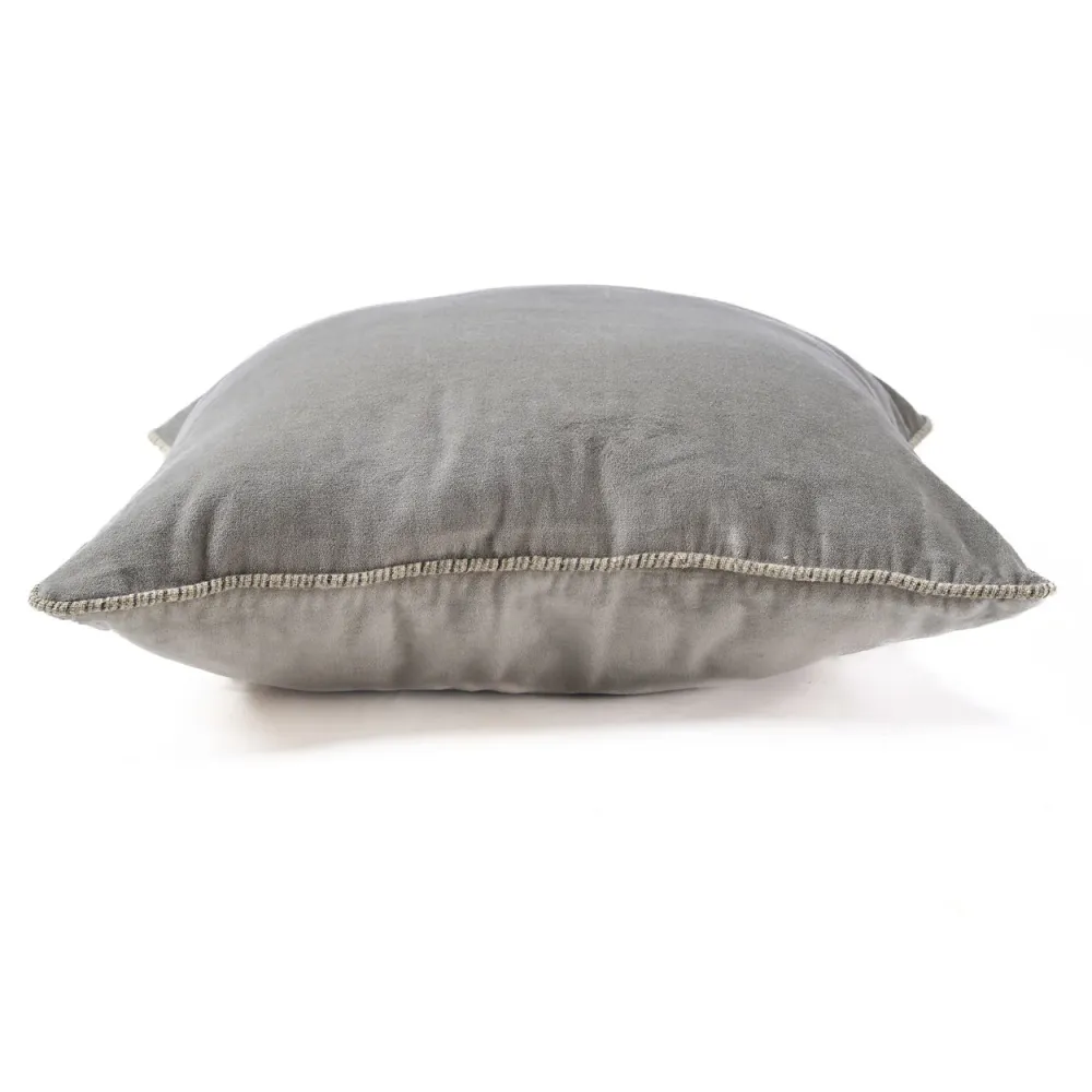 De Velvet Crush Kussensloop - Grijs - 50x50