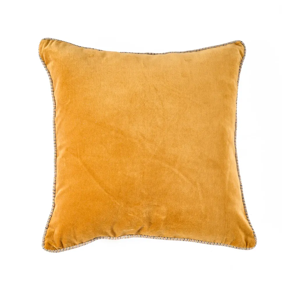 De Velvet Crush Kussensloop - Mosterd - 50x50