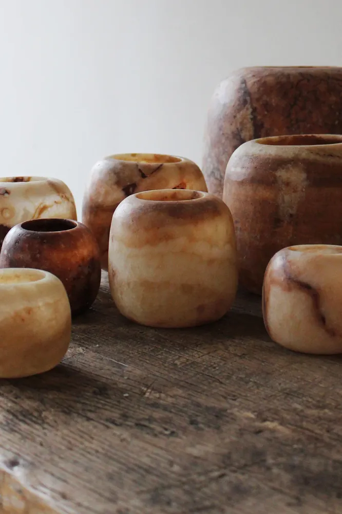 Alabaster Tealight Amber The Loft Selects