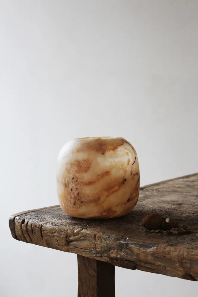Alabaster Tealight Amber The Loft Selects