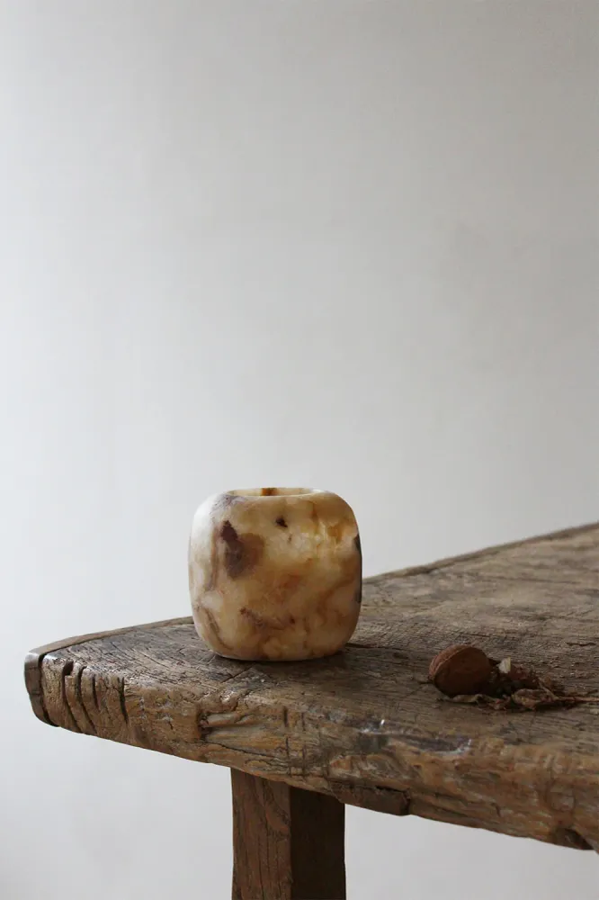 Alabaster Tealight Amber The Loft Selects