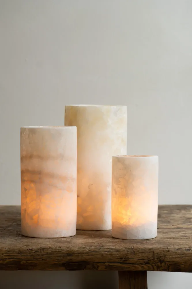 Alabaster Tealight Cylinder The Loft Selects
