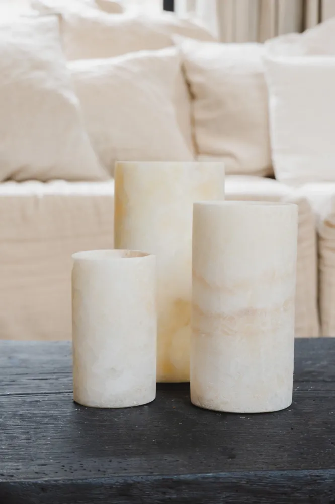 Alabaster Tealight Cylinder The Loft Selects
