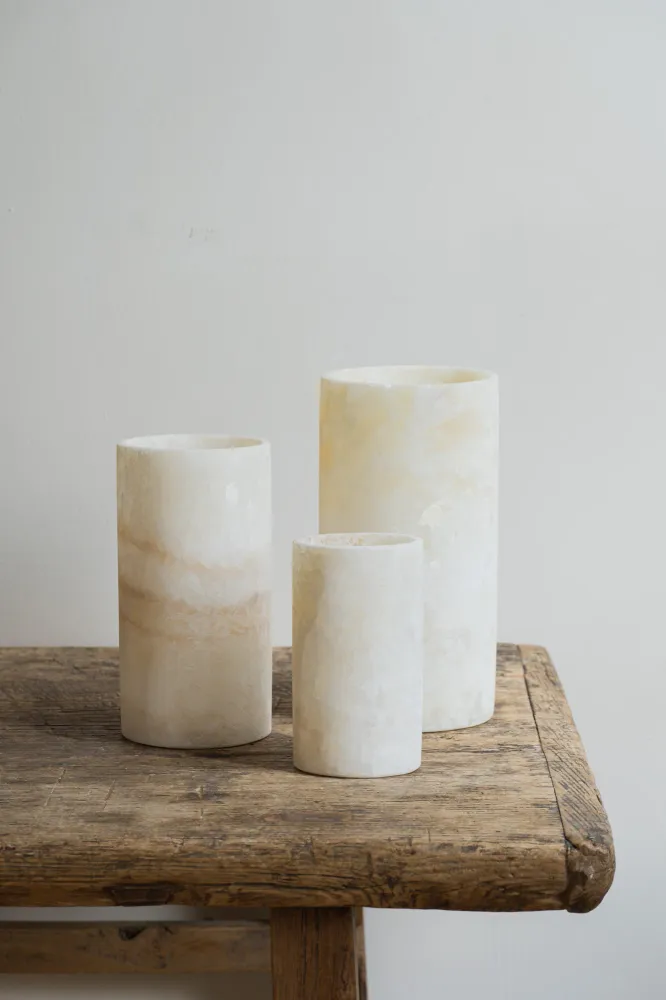 Alabaster Tealight Cylinder The Loft Selects