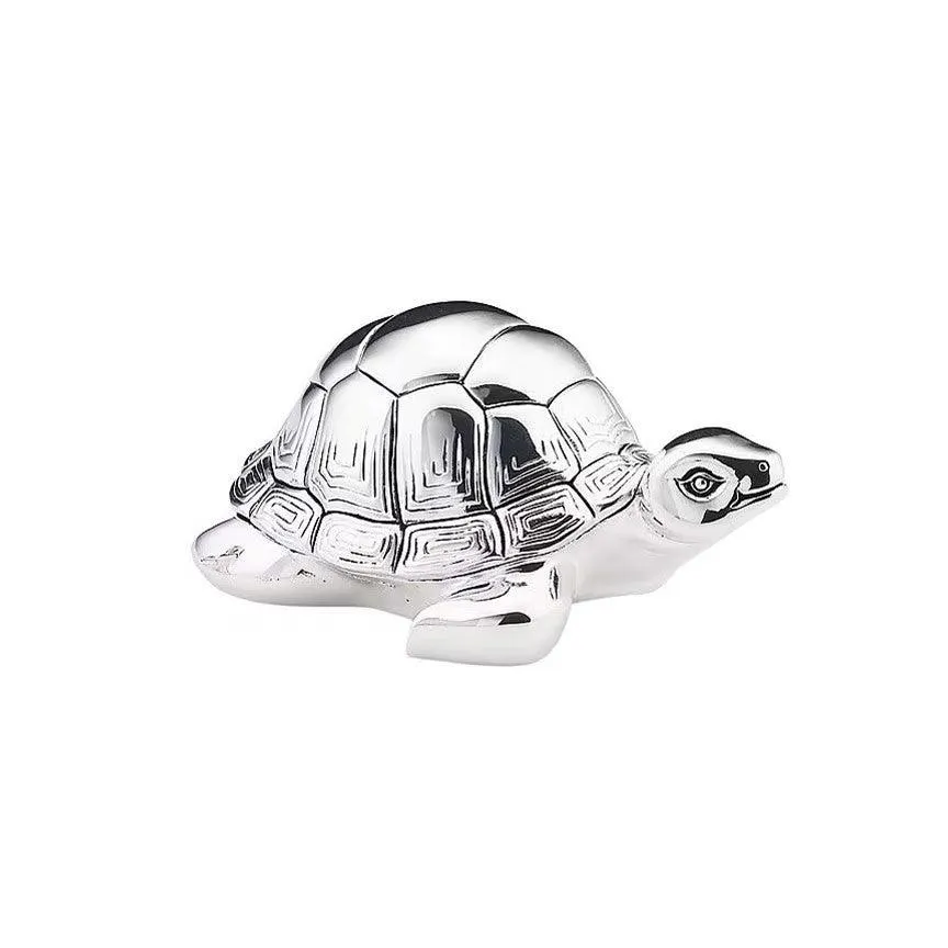 Sovrani harsschildpadornament met zilvercoating 8 cm R 259