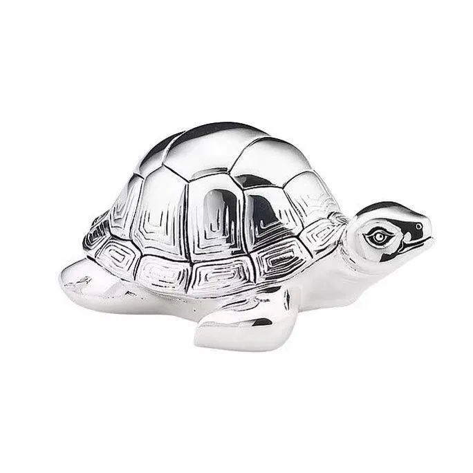 Sovrani harsschildpadornament met zilvercoating 13 cm R 260