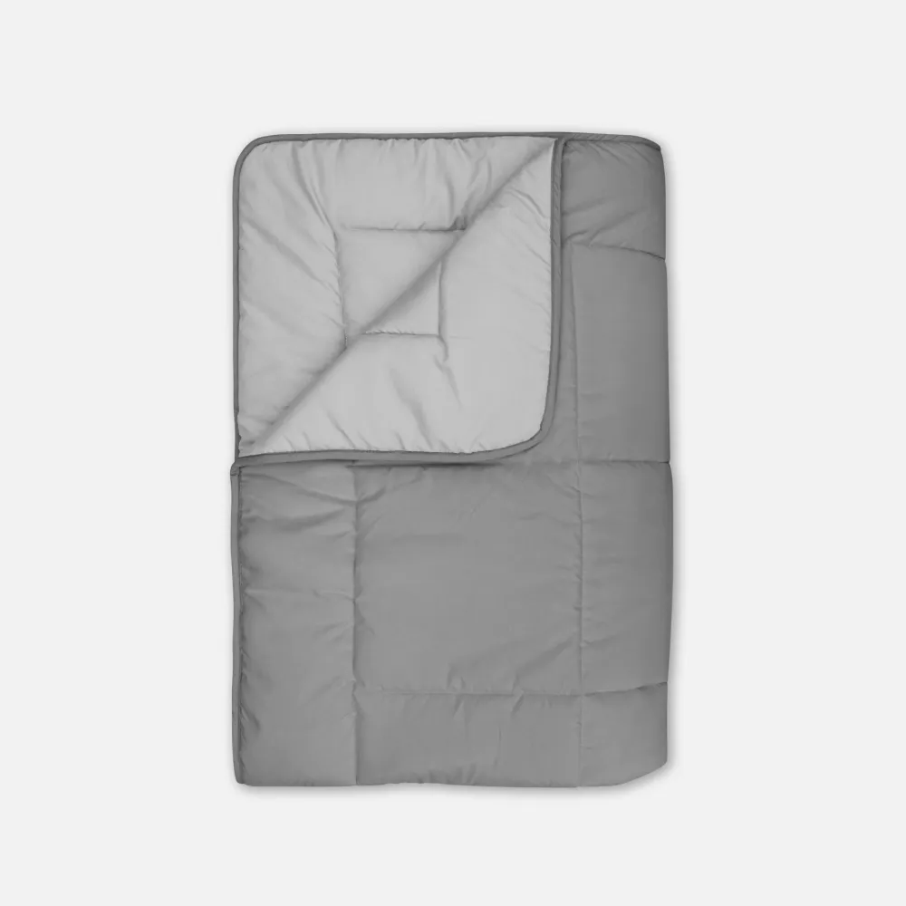 Walra Travel Wasbaar dekbed met vaste hoes Licht Grijs/Antraciet 140x200