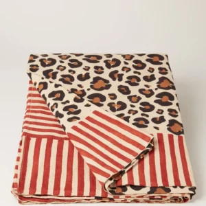 Doing Goods Throw Leopard Double Plaid