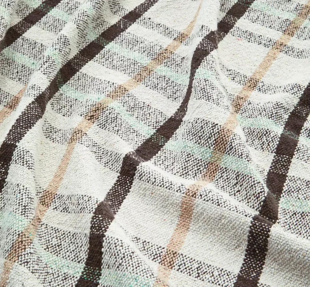 Madam Stoltz Throw Plaid Recycled Cotton