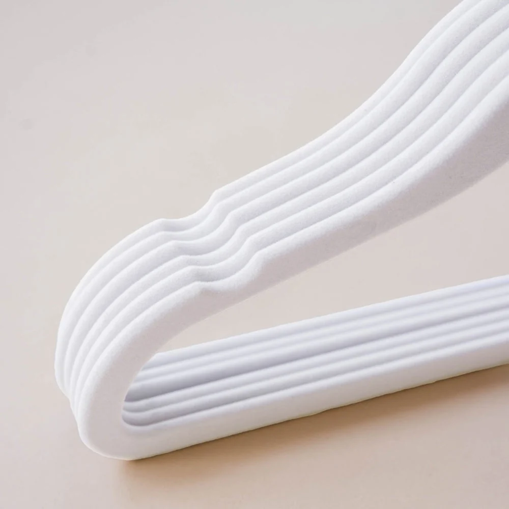 3 Sprouts Velours Kinderhangers Wit 15 stuks.