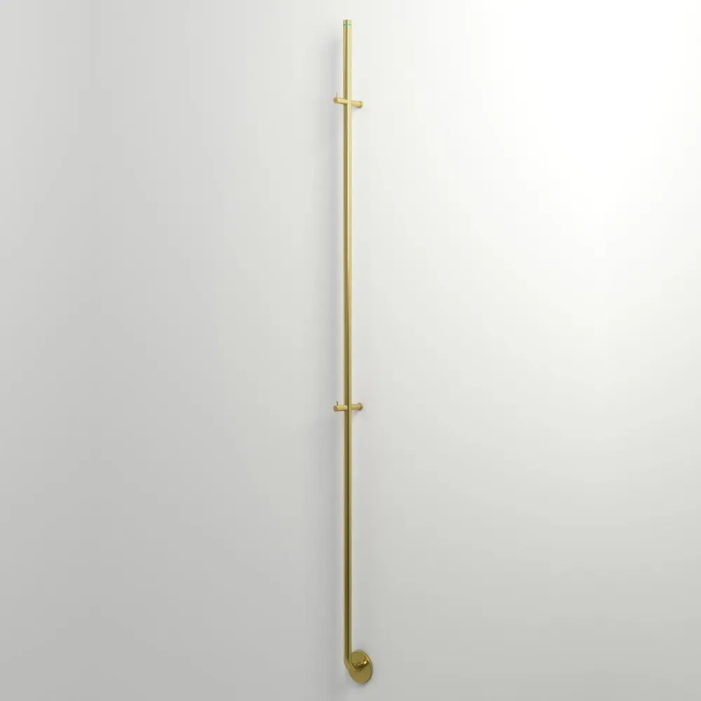 Instamat | Jay | Elektrische handdoekradiator | 172cm hoog | 29Watt | Geborsteld Messing