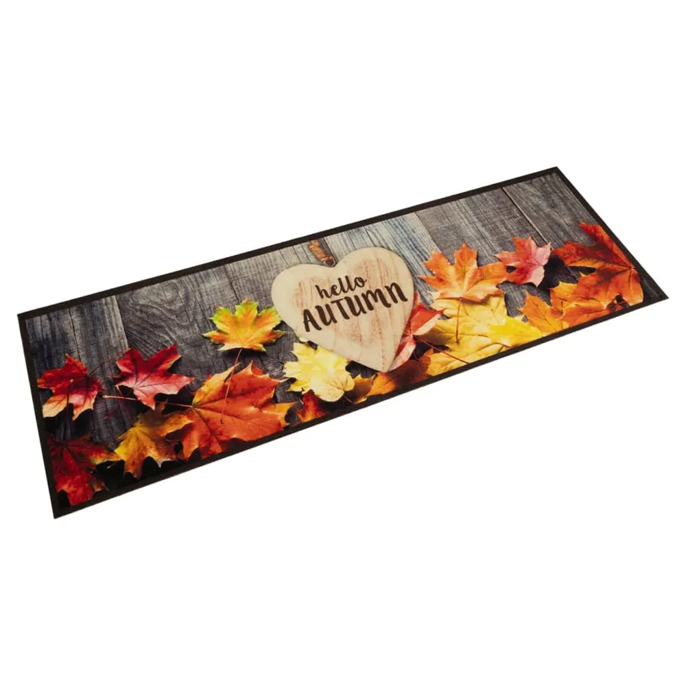 Keukenmat Wasbaar Print Fluweel Herfst vidaXL