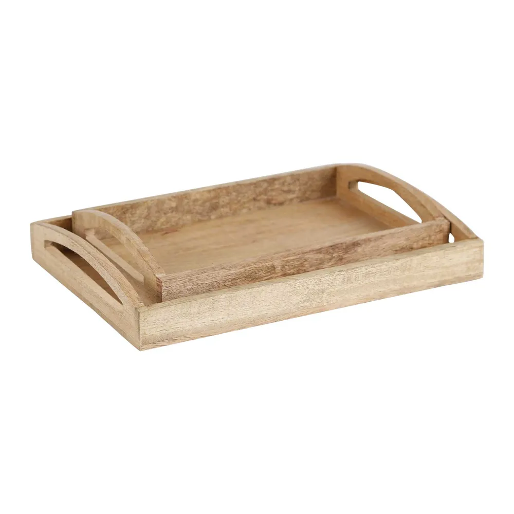 Houten dienblad HTB2, set van 2