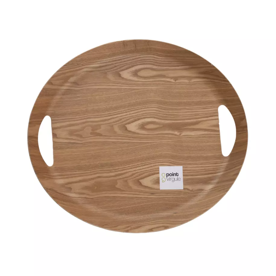 Ovalen dienblad houtkleur Pointvirgule
