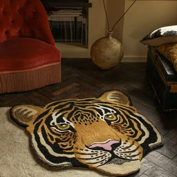 Rajah tiger head rug large Doing Goods