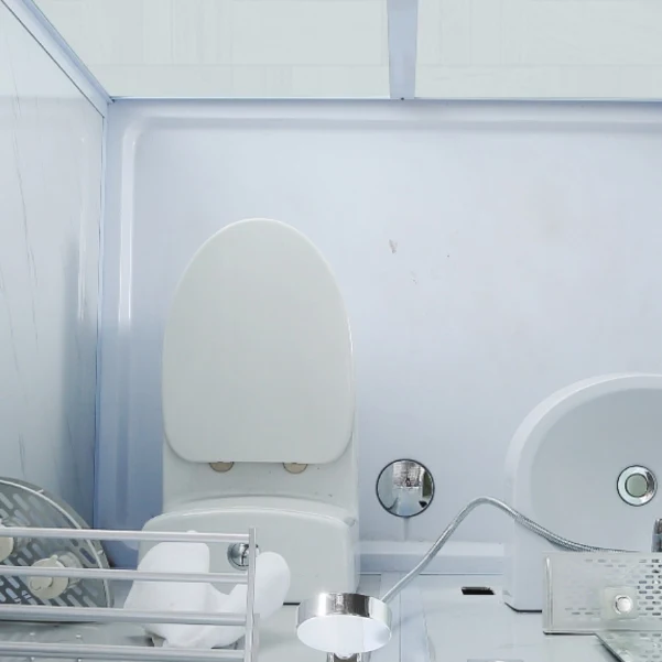 Hand Shower Stall Semi-Frameless Single Sliding Rectangle Parelmoer Frosted Shower Enclosure