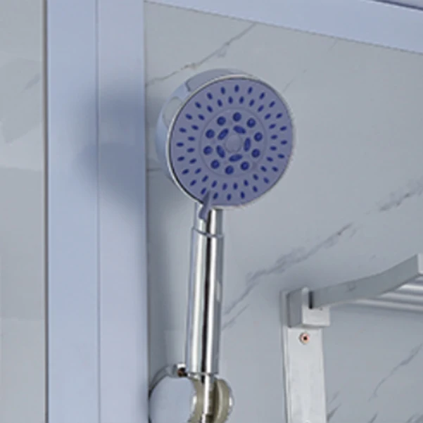 Hand Shower Stall Semi-Frameless Single Sliding Rectangle Parelmoer Frosted Shower Enclosure