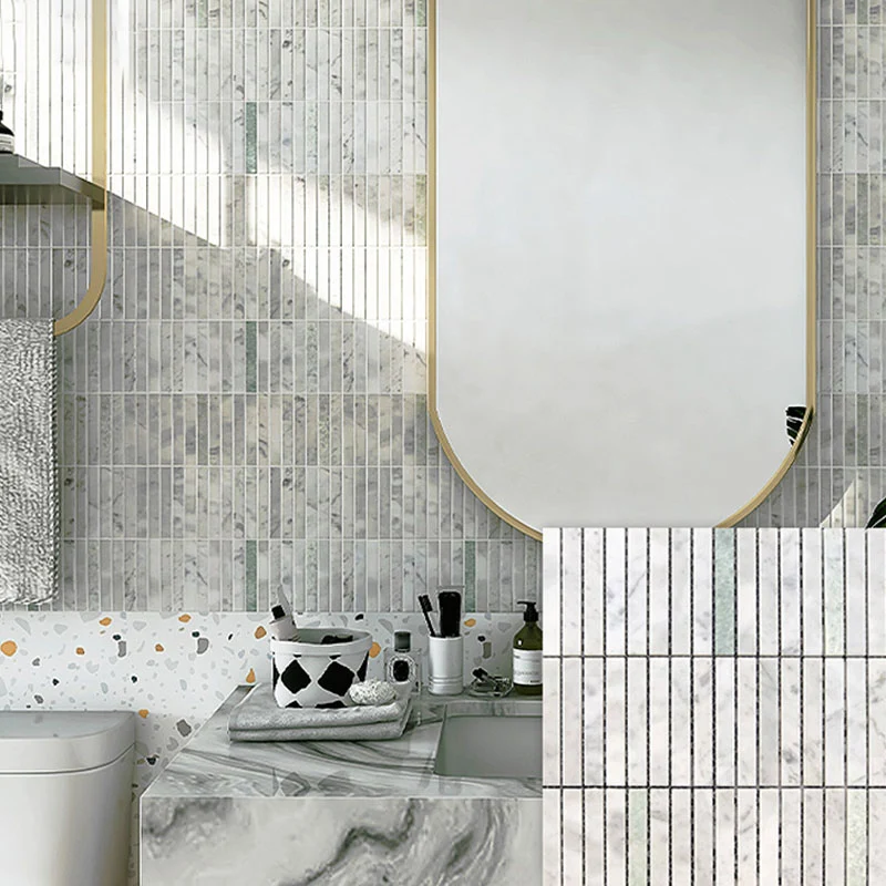 Square Wall Tile Straight Edge Subway Wall Tile Scratchproof met Doseerhulp White