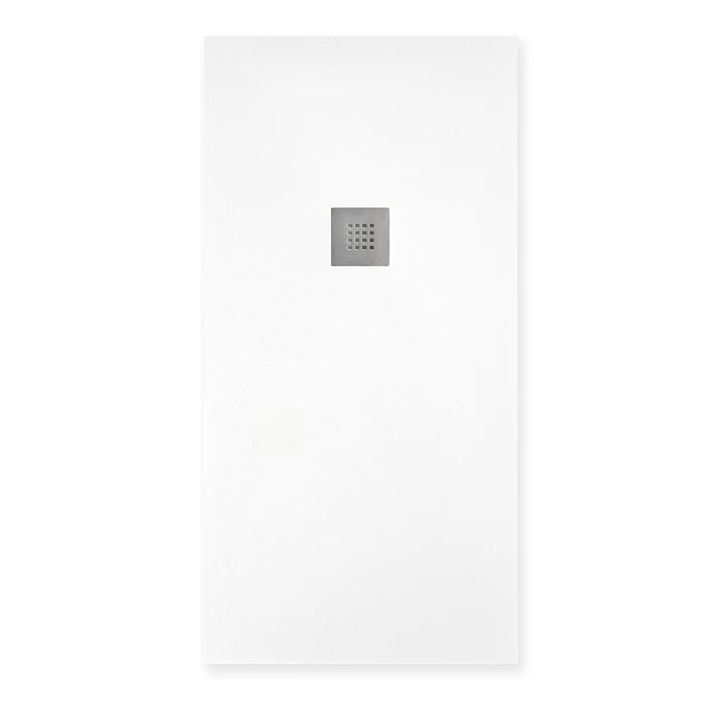 Stone effect shower tray model Tenerife 90x150 Wit colored mass and solid