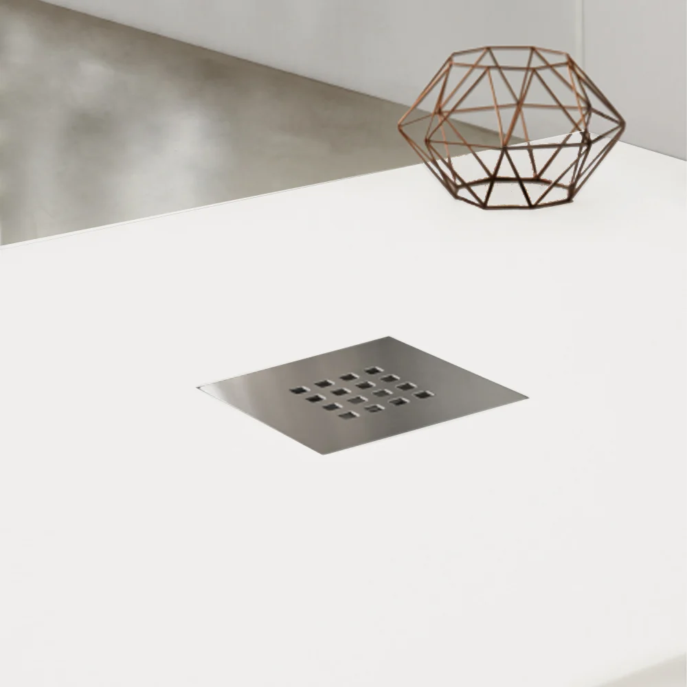 Stone effect shower tray model Tenerife 90x150 Wit colored mass and solid