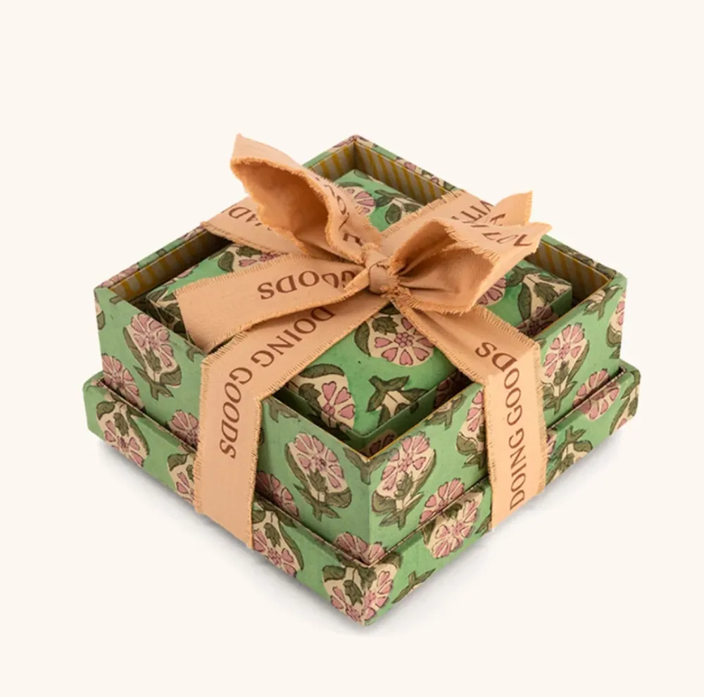Doing Goods Emma Stoffen sieraden doos box vierkante set