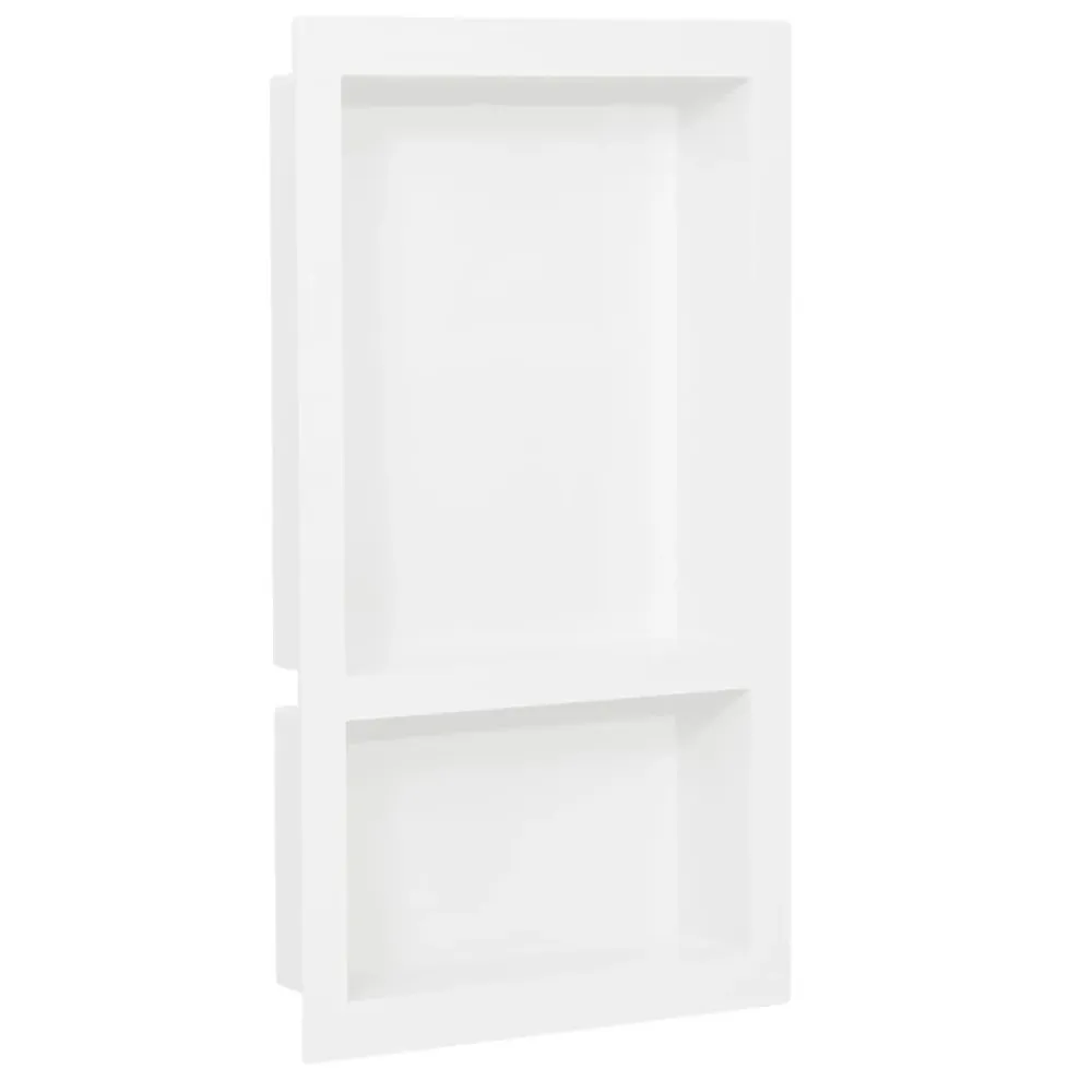 Douchenis met 2 vakken 41x69x9 cm hoogglans wit vidaXL